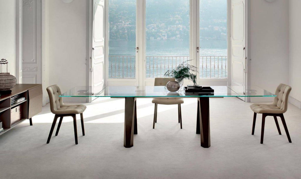 Kuga Dining Chair with Wood Legs by Bontempi Casa - Trade Source Furniture