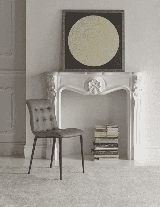 Kuga Slim Dining Chair with Metal Legs by Bontempi Casa - Trade Source Furniture