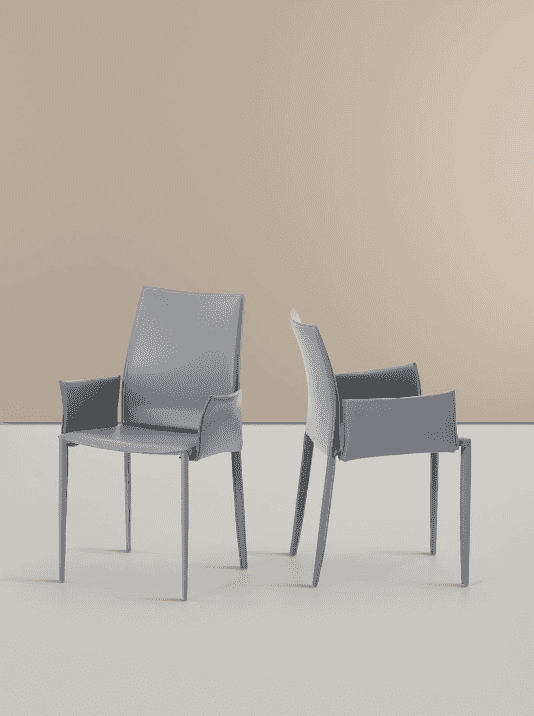 04.25 Linda Leather Low Back Dining Chair