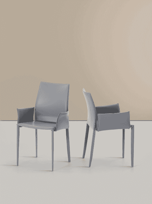 04.25 Linda Leather Low Back Dining Chair by Bontempi at Trade Source by Bontempi at Trade Source Furniture