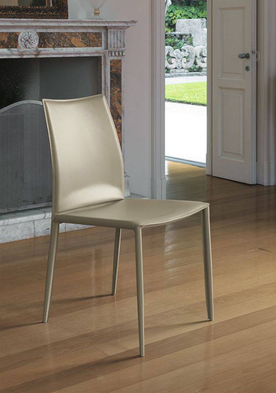 Linda Leather High Back Dining Chair by Bontempi Casa - Trade Source Furniture