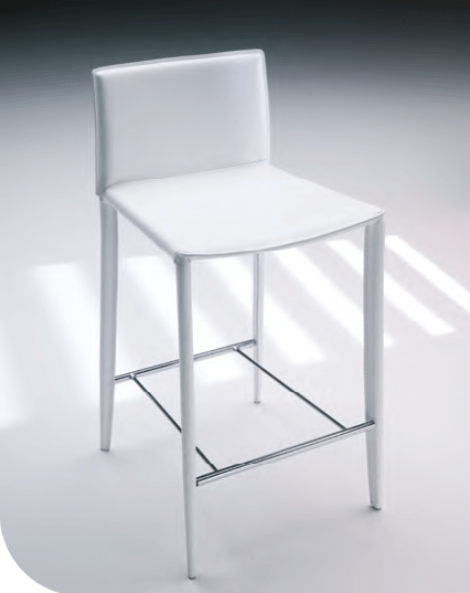 Linda Leather Low Back Counter Stool - Bontempi