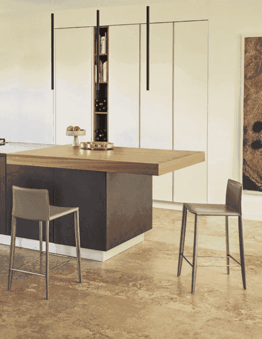 Linda Leather Low Back Counter Stool by Bontempi Casa - Trade Source Furniture