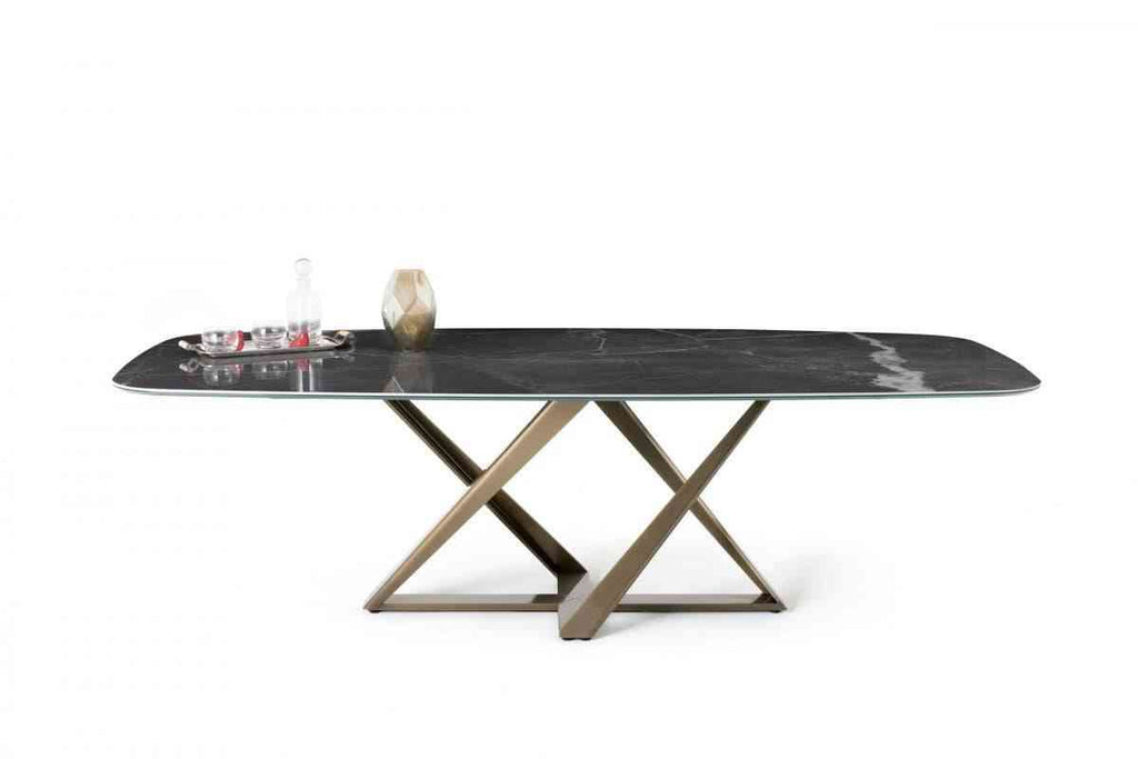 Millennium Barrel Dining Table with Rounded Corners by Bontempi Casa - Trade Source Furniture