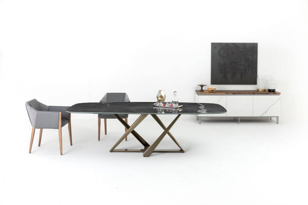 Millennium Barrel Dining Table with Rounded Corners by Bontempi Casa - Trade Source Furniture