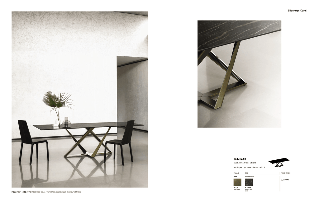 Millennium Marble Dining Table by Bontempi Casa - Trade Source Furniture