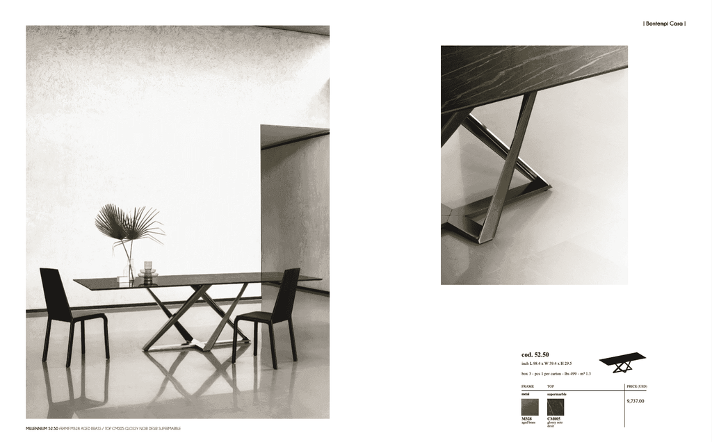 Millennium Marble Dining Table by Bontempi Casa - Trade Source Furniture
