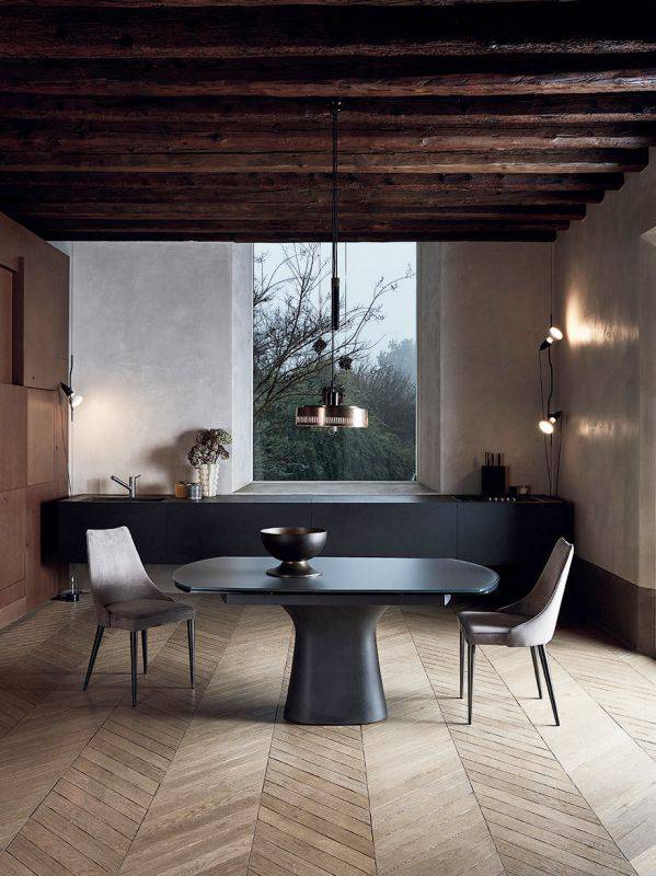 Podium 67" to 98" Extending Oval Dining Table by Bontempi Casa - Trade Source Furniture