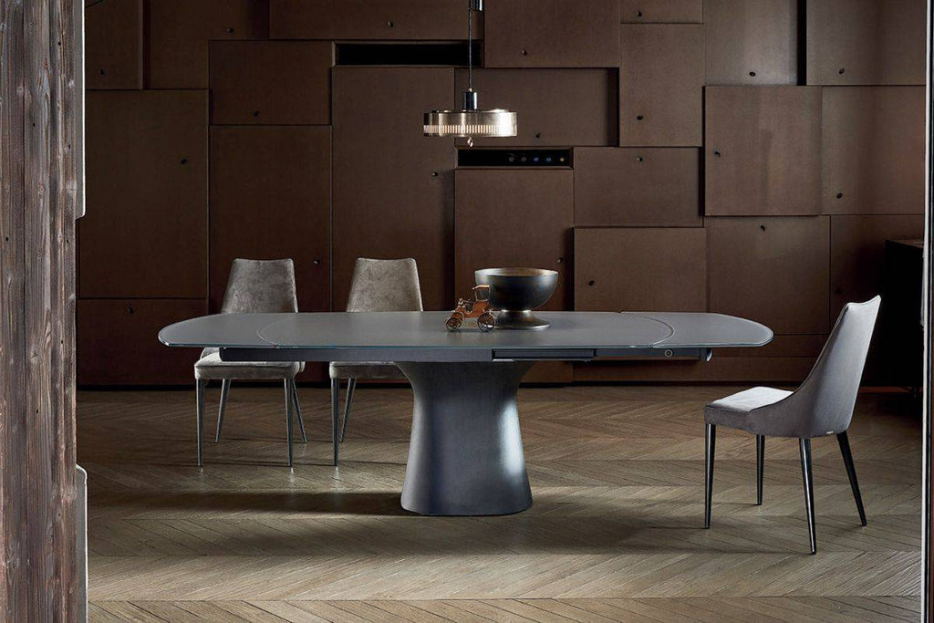 Podium 67" to 98" Extending Oval Dining Table by Bontempi Casa - Trade Source Furniture