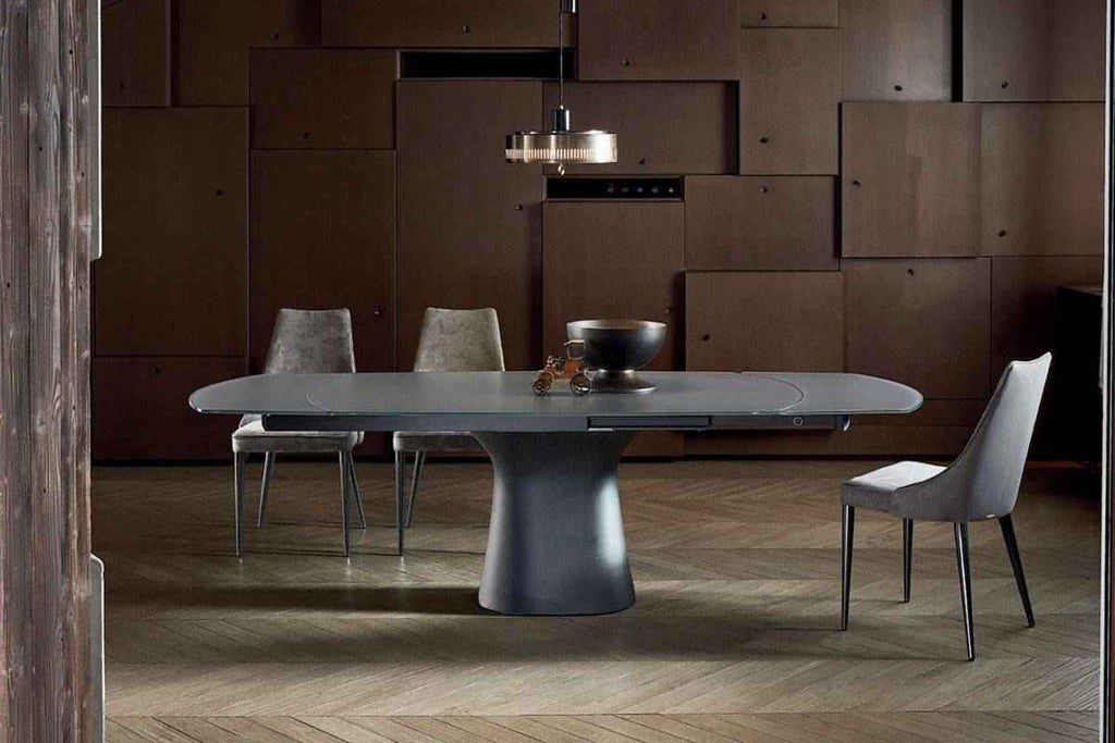 Podium 67" to 98" Extending Oval Dining Table by Bontempi Casa - Trade Source Furniture