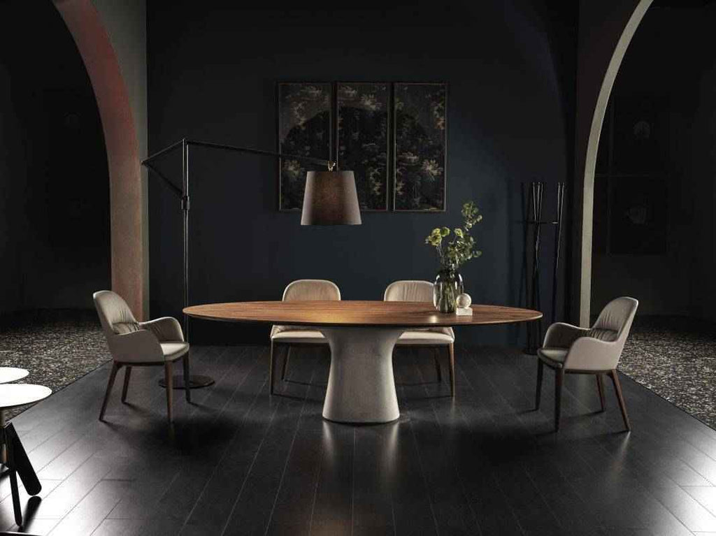 Podium 79" Oval Dining Table - Bontempi