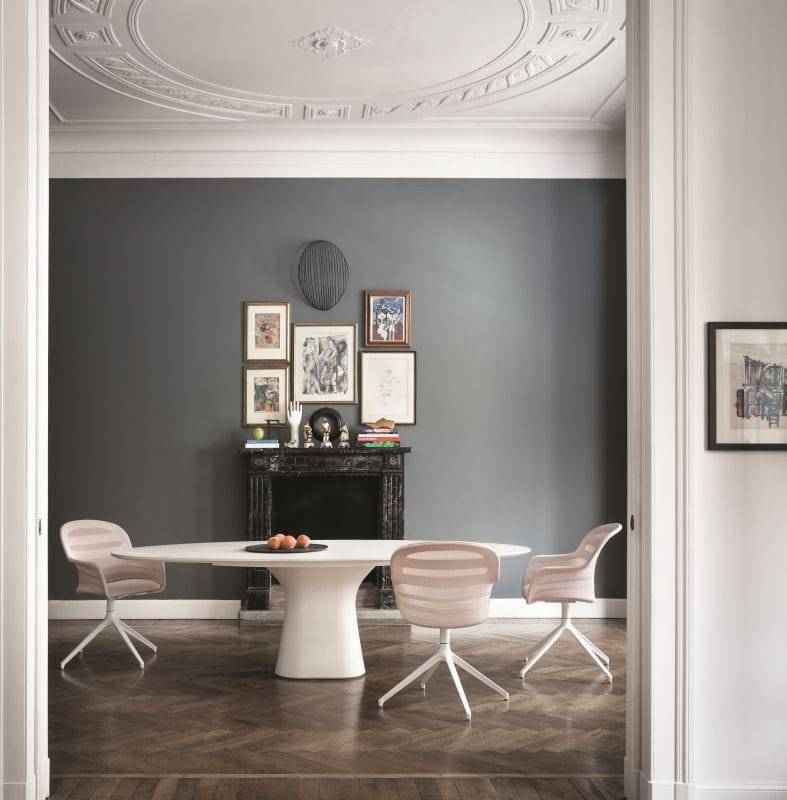 Podium 79" Oval Dining Table by Bontempi Casa - Trade Source Furniture