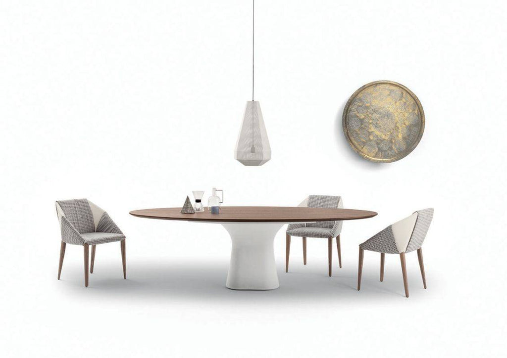 Podium 79" Oval Dining Table by Bontempi Casa - Trade Source Furniture