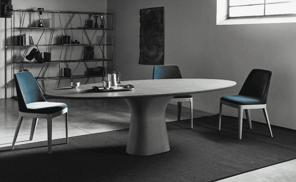 Podium 79" Oval Dining Table by Bontempi Casa - Trade Source Furniture