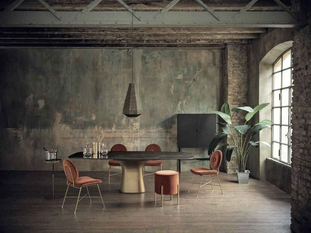 Podium 98" Dining Table with Rounded Corners by Bontempi Casa - Trade Source Furniture