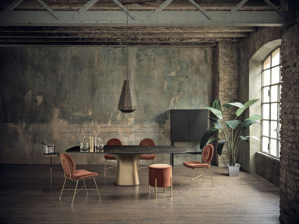 Podium 98" Dining Table with Rounded Corners by Bontempi Casa - Trade Source Furniture