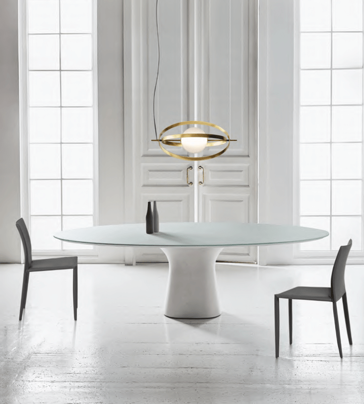 Podium 98" Oval Dining Table - Bontempi