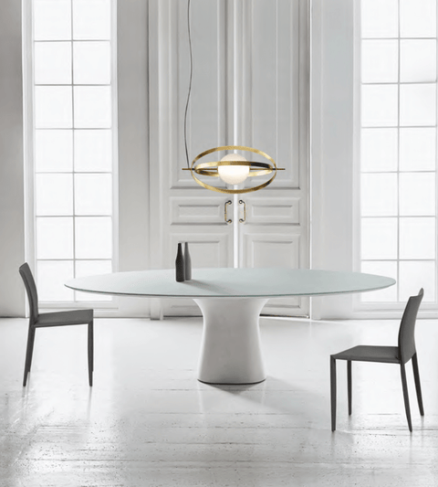 Podium 98" Oval Dining Table - Bontempi