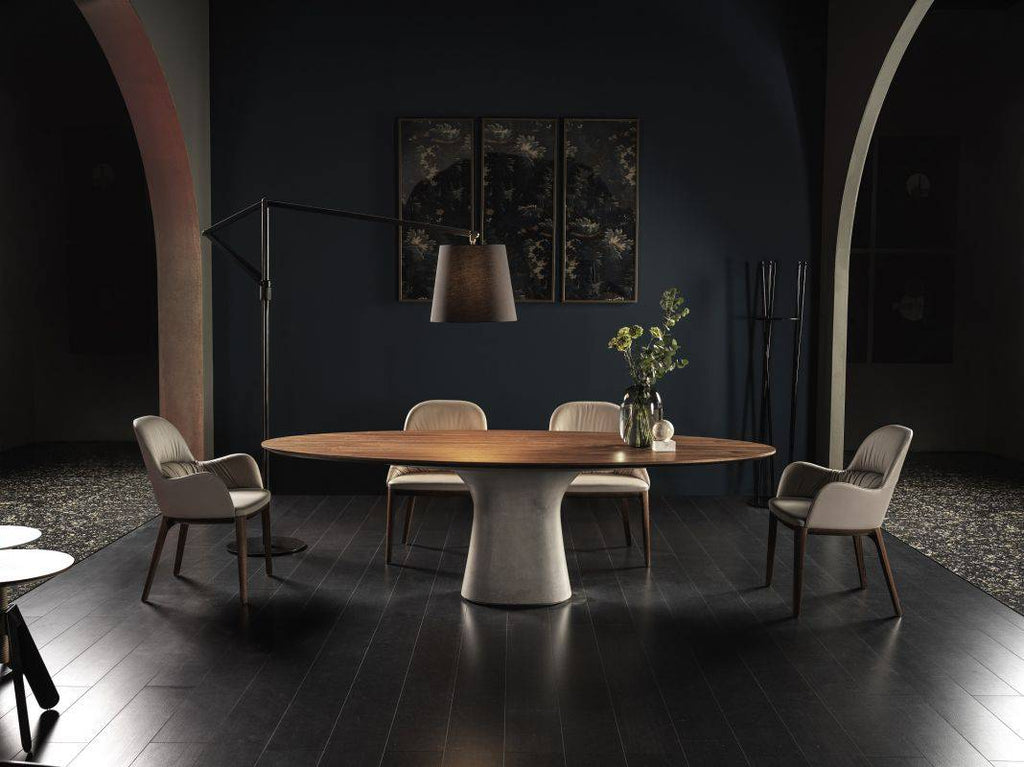 Podium 98" Oval Dining Table by Bontempi Casa - Trade Source Furniture