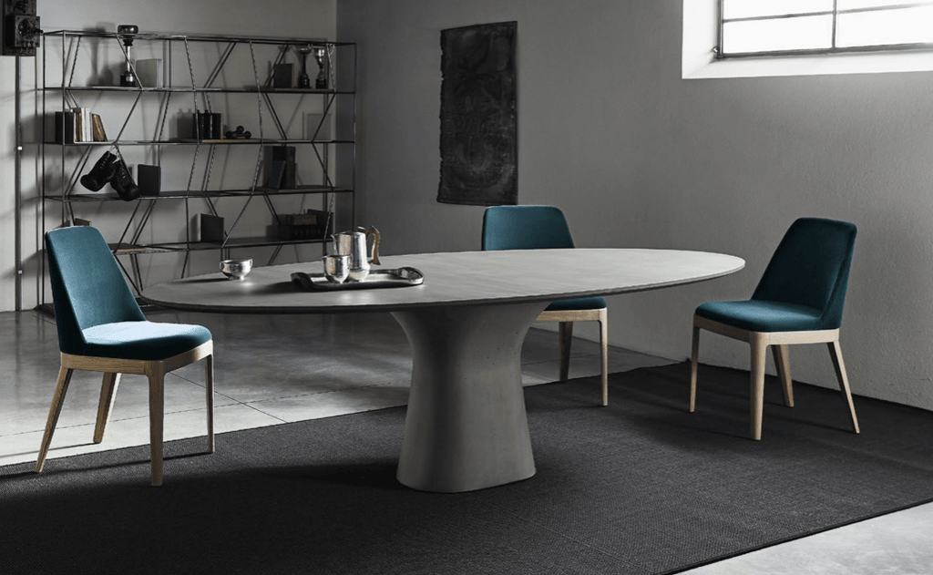 Podium 98" Oval Dining Table by Bontempi Casa - Trade Source Furniture