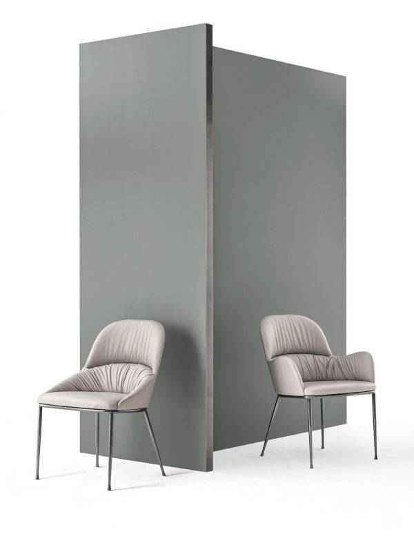 Queen Dining Chair with Metal Legs by Bontempi Casa - Trade Source Furniture