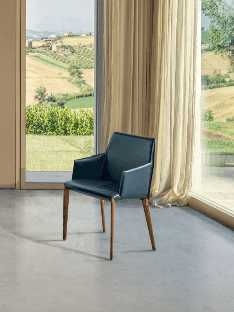 Sally Hide Leather Dining Chairs by Bontempi Casa - Trade Source Furniture