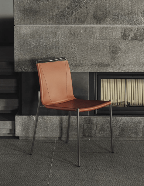 Shape Hide Leather Dining Chair by Bontempi Casa - Trade Source Furniture