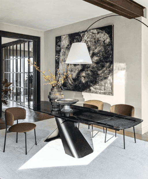 CS4175-SG Axiom Extending Glass Dining Table