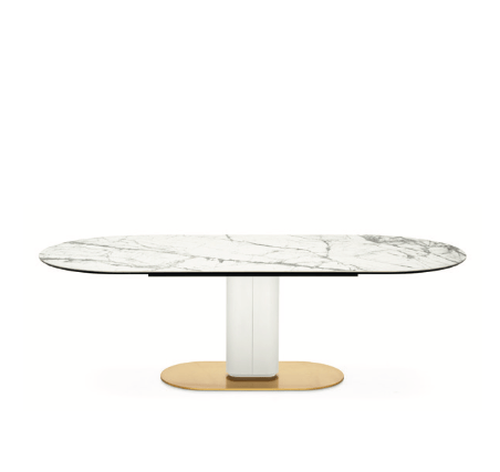Cameo Marble Oval Dining Table - Trade Source Furniture
