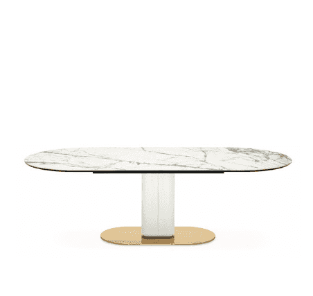 Cameo Marble Oval Dining Table - Trade Source Furniture