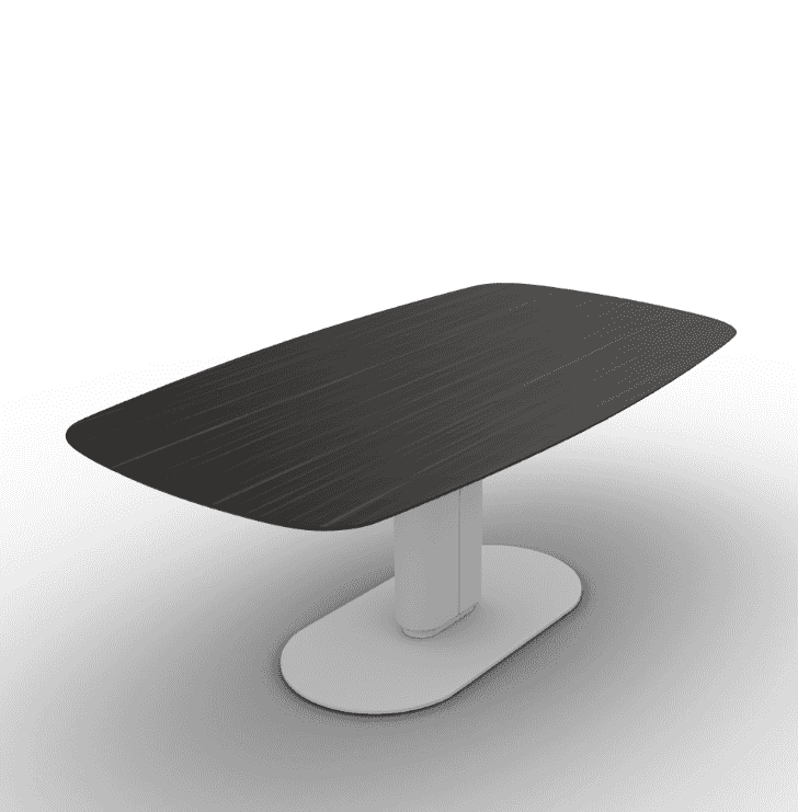 Cameo Wood Dining Table with Rounded Corners - Trade Source Furniture