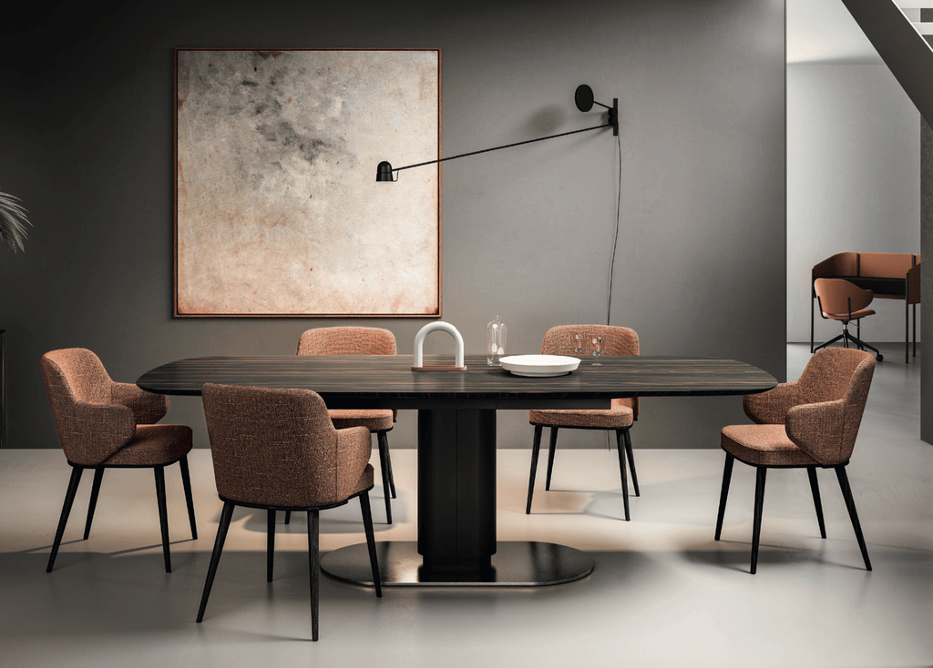 Cameo Wood Dining Table with Rounded Corners - Trade Source Furniture