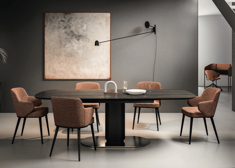 Cameo Wood Dining Table with Rounded Corners - Trade Source Furniture