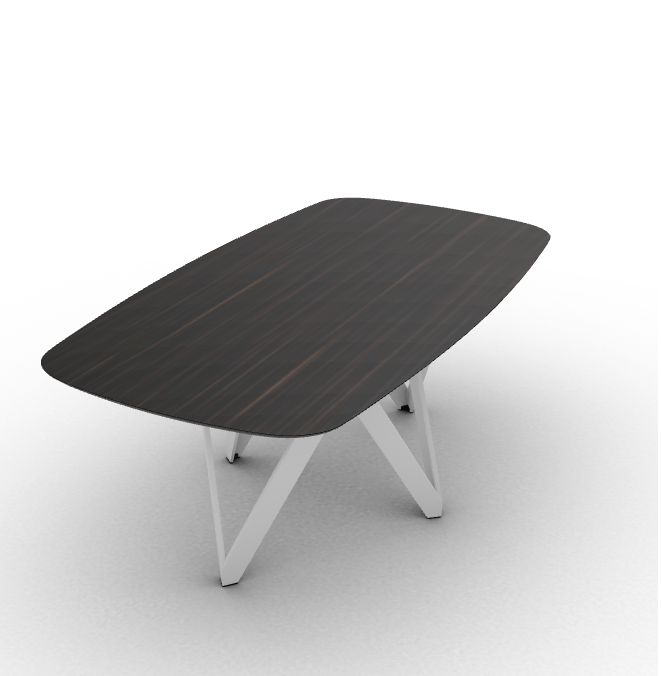 Cartesio Wood Dining Table with Rounded Corners - Trade Source Furniture