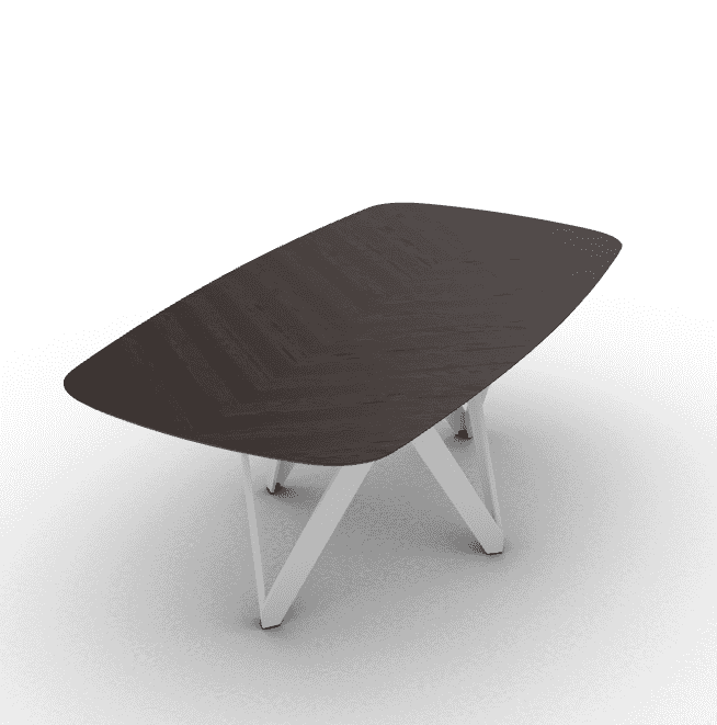 Cartesio Wood Dining Table with Rounded Corners - Trade Source Furniture