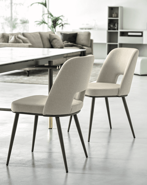 CS1895 Foyer Chair with Metal Legs and Open Back - Trade Source Furniture