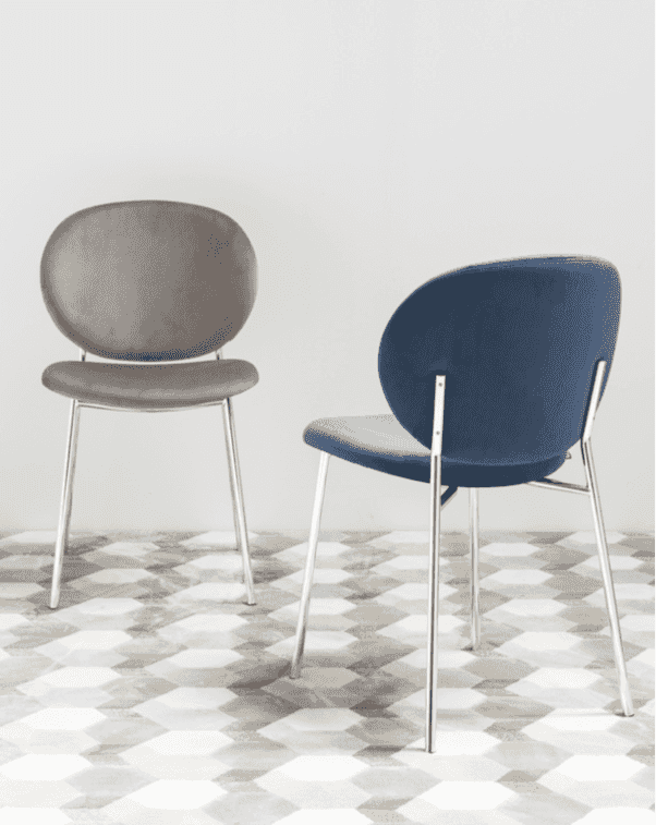 CS2004 Ines Dining Chair with Metal Legs - Trade Source Furniture