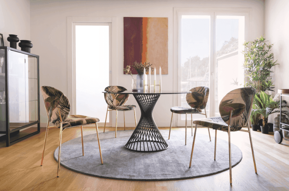 CS2004 Ines Dining Chair with Metal Legs - Trade Source Furniture