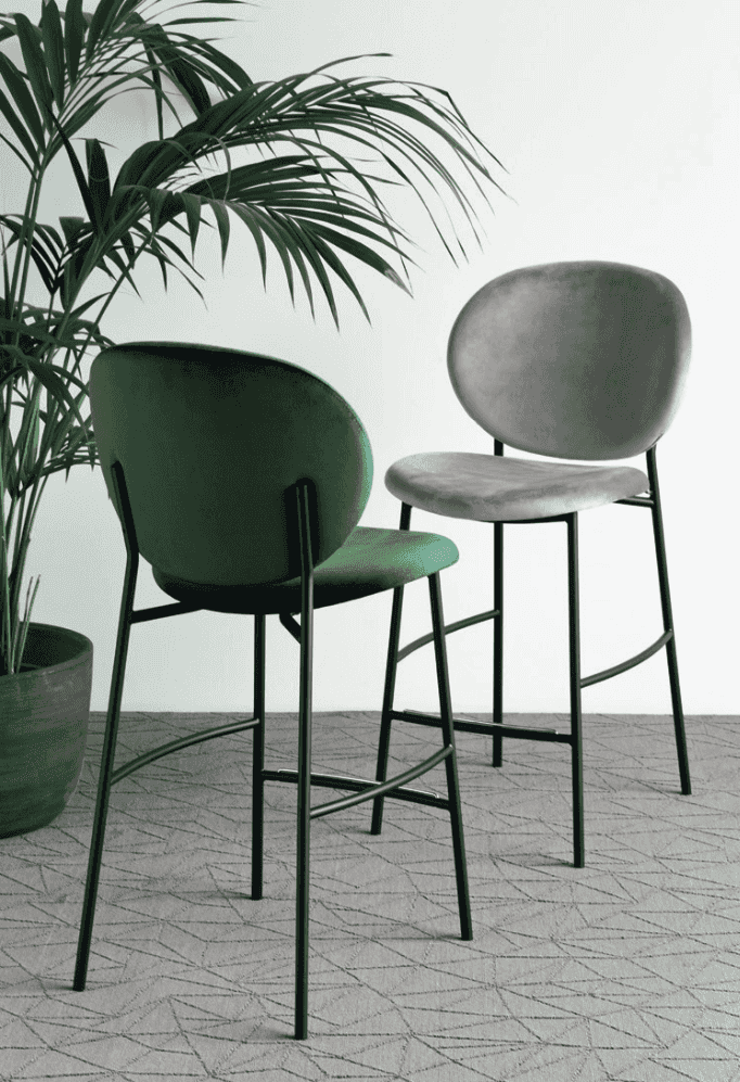 CS2022 Ines Counter Stool with Metal Legs - Trade Source Furniture