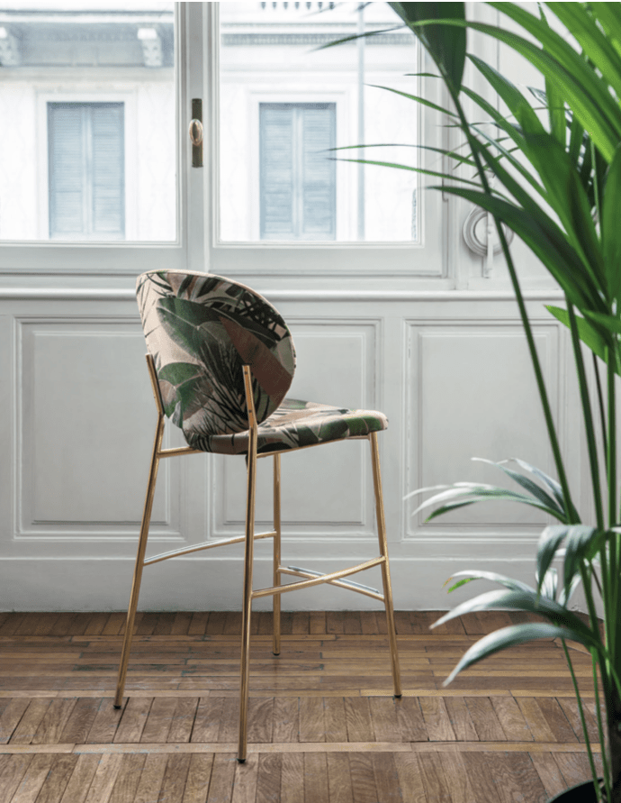 CS2022 Ines Counter Stool with Metal Legs - Trade Source Furniture