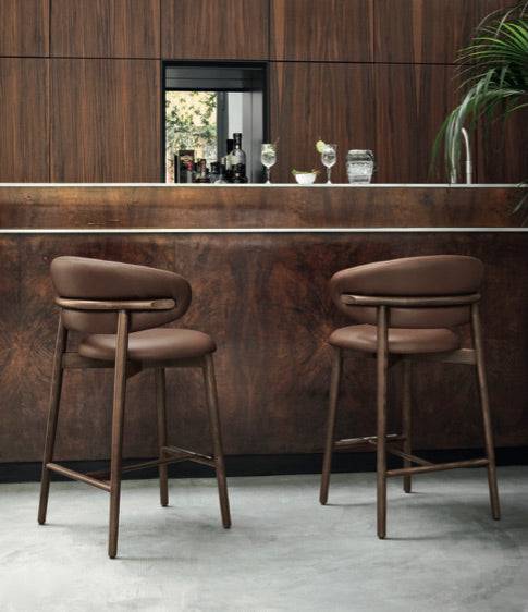 CS2035 Oleandro Counter Stool with Wood Legs - Trade Source Furniture