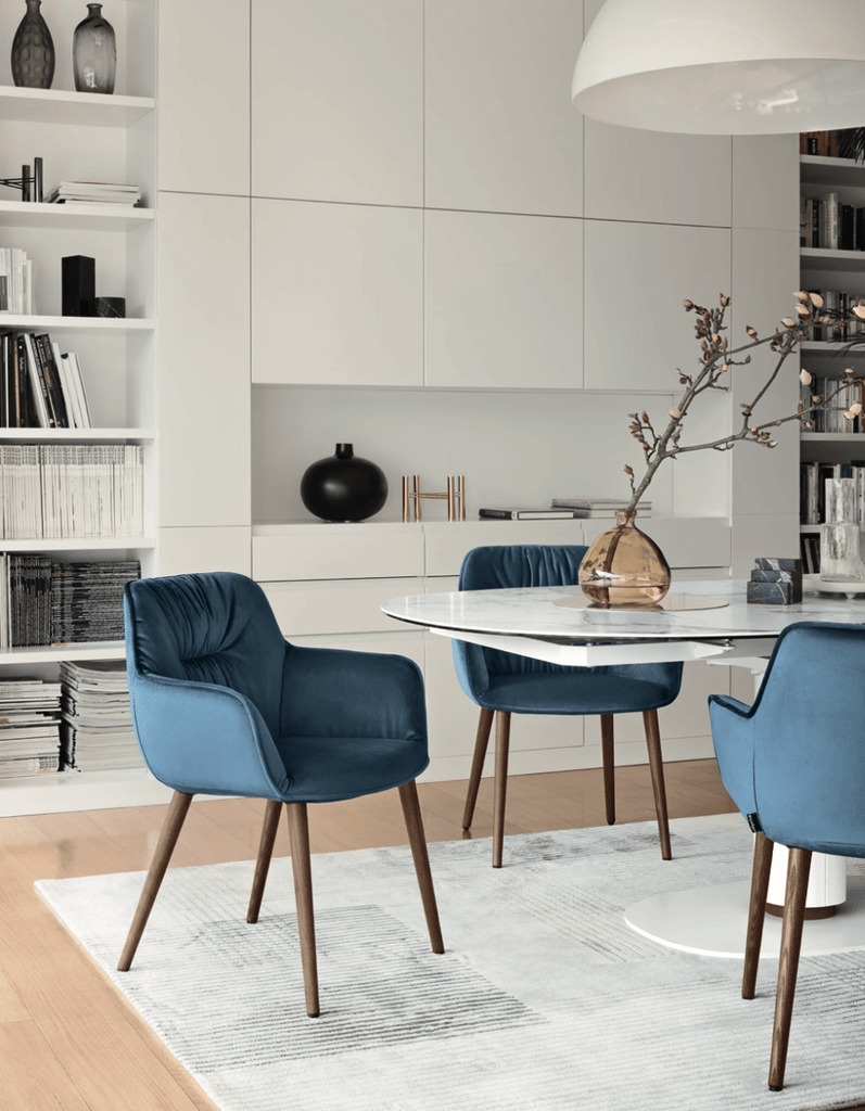 CS2074 Cocoon Chair with Wood Legs - Trade Source Furniture