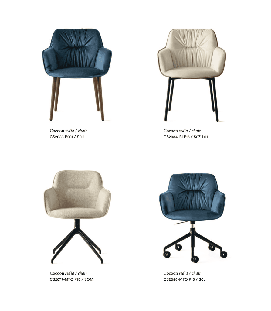 CS2074 Cocoon Chair with Wood Legs - Trade Source Furniture