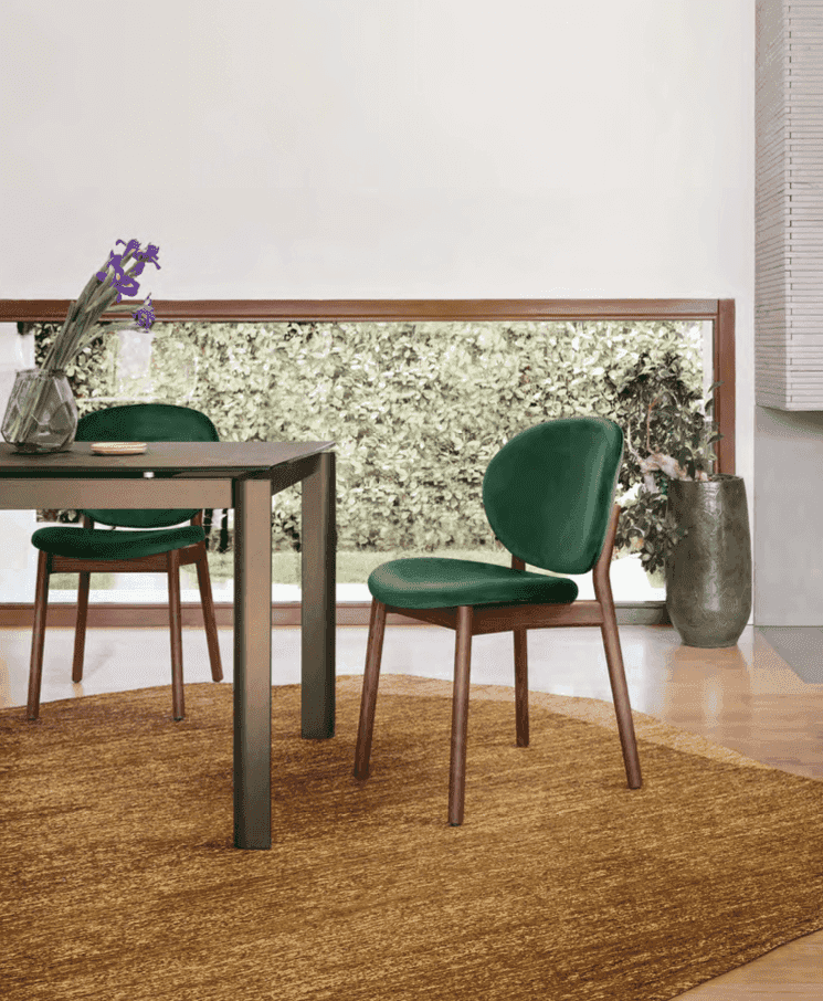 CS2079 Ines Dining Chair with Wood Legs - Calligaris