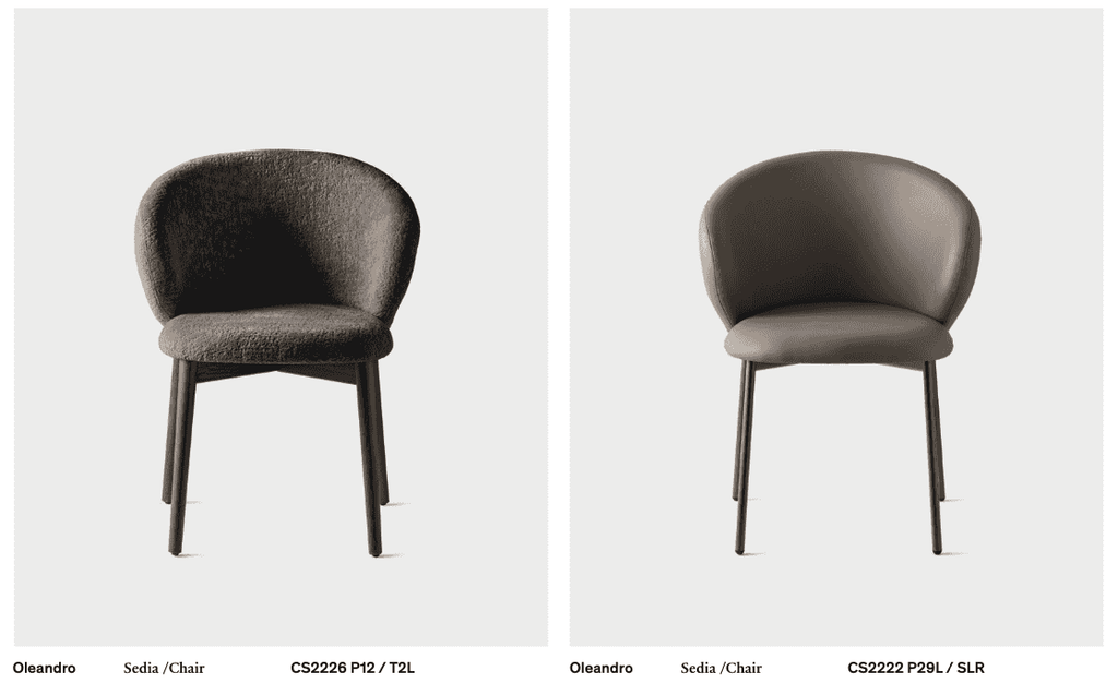CS2222 Oleandro Dining Chair with Metal Legs - Calligaris