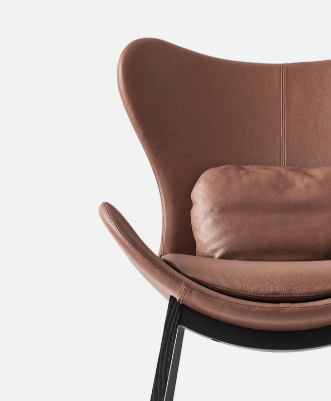 CS3373 Lazy Lounge Chair with Wood Legs - Calligaris