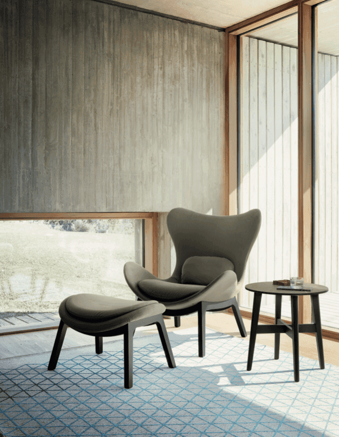 CS3373 Lazy Lounge Chair with Wood Legs - Trade Source Furniture