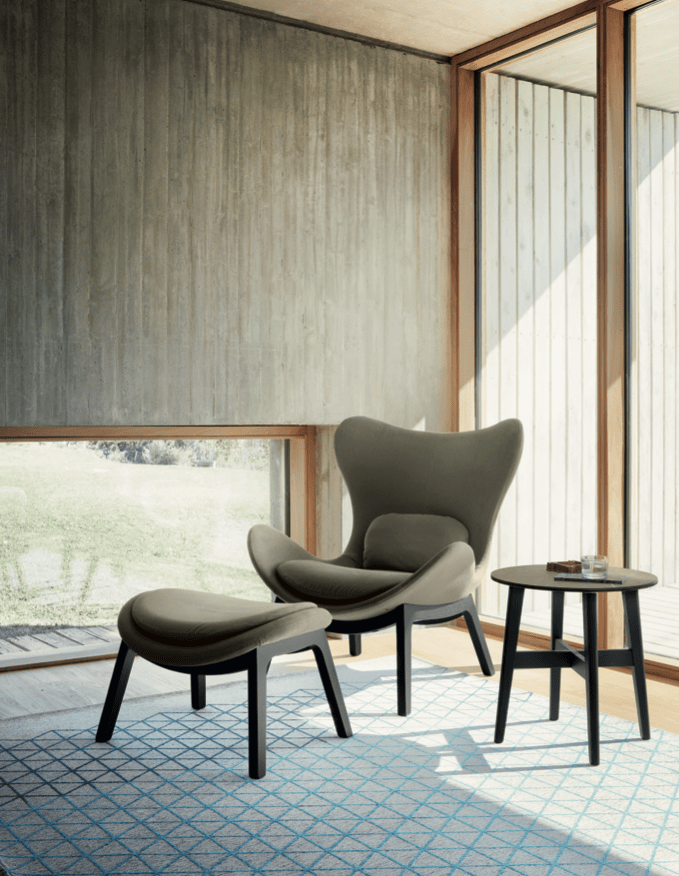 CS3373 Lazy Lounge Chair with Wood Legs - Trade Source Furniture