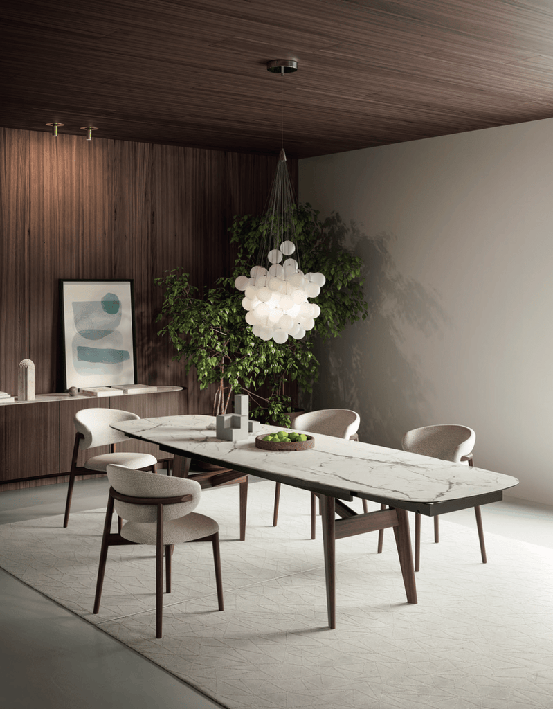 CS4127 Abrey Extending Dining Table with Rounded Corners - Trade Source Furniture