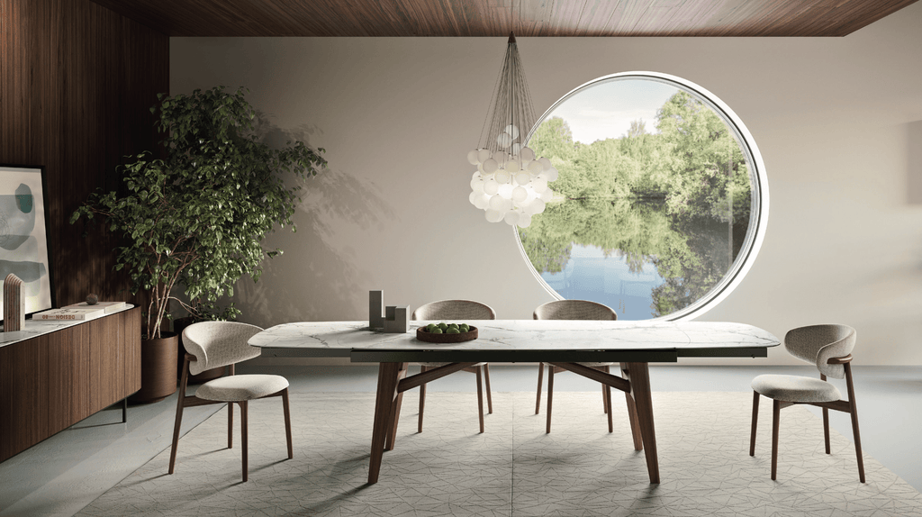 CS4127 Abrey Extending Dining Table with Rounded Corners - Trade Source Furniture